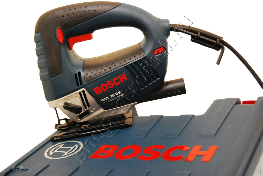 Увеличенная фотография Эл. лобзик Bosch GST 75 BE (650Вт) кейс 060158E000